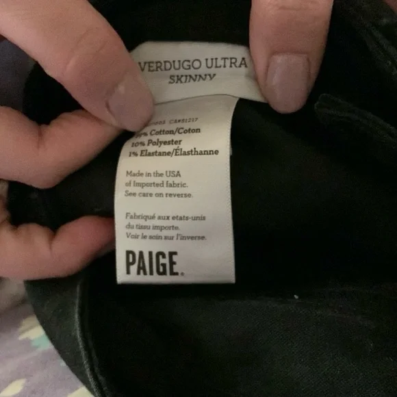PAIGE Verdugo Cleo Jewel Embellished Black Skinny Jeans Size 29 - Picture 10 of 12